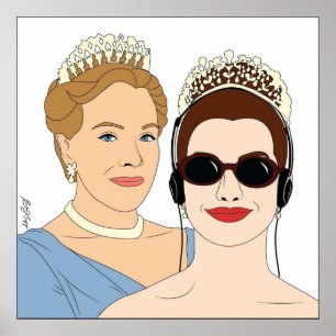 De Prinses dagboeken illustratie Poster