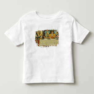 De prinses deelt haar diner met de kikker, van kinder shirts