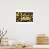 De prinses deelt haar diner met de kikker, van poster (Keuken)