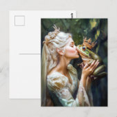 De prinses die de kikkerprins kust briefkaart (Voorkant / Achterkant)
