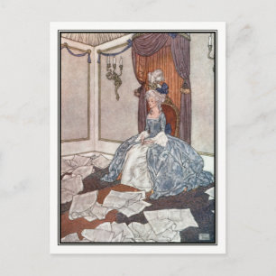 De prinses en de krant van Edmund Dulac Briefkaart