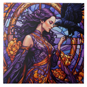 De prinses en de raaf tegeltje