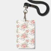 de prinses floral blush feest badge (Back with Lanyard)