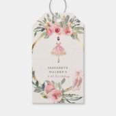 de prinses floral blush feest cadeaulabel (Voorkant)
