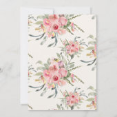 de prinses floral blush feest kaart (Achterkant)