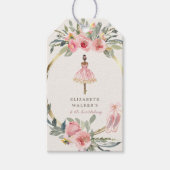 de prinses floral blush feestje gif cadeaulabel (Voorkant)