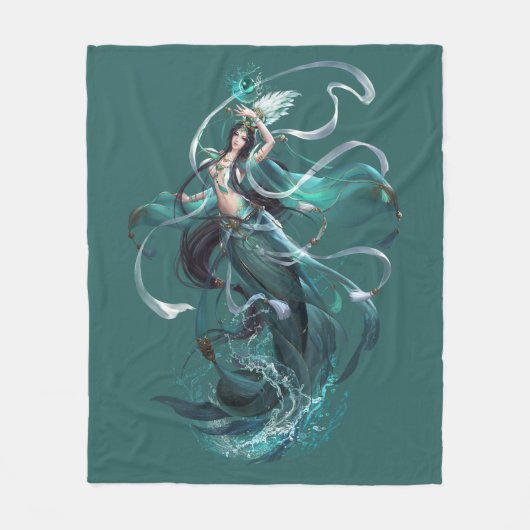 De prinses Mermaid Fleece Deken (Voorkant)