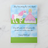 De Prinses, Prins en Eenhoorn verjaardag Kaart (Binnen)