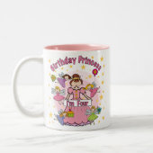 De Prinses van de verjaardag ben ik Vier T-shirts Tweekleurige Koffiemok (Links)