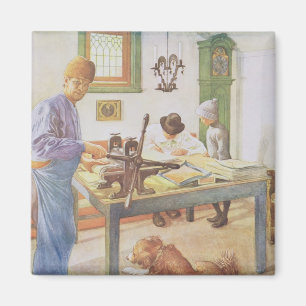 De printruimte, café. in "Lasst Licht Hinin"("Let Magneet