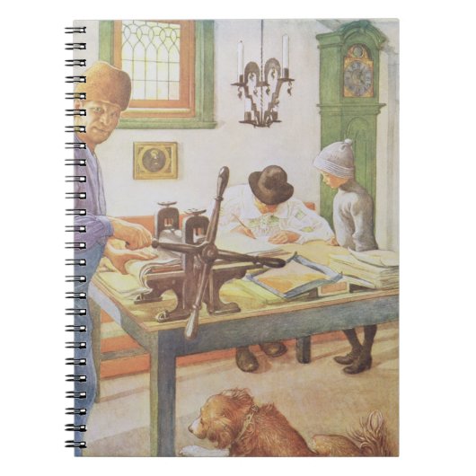 De printruimte, café. in "Lasst Licht Hinin"("Let Notitieboek (Voorkant)