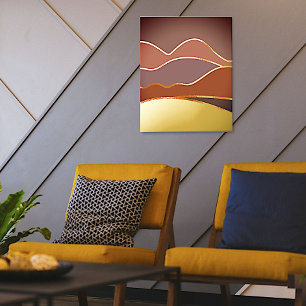 De Prints van de Folie van de gebilde bergen