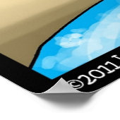 De Prints van het Poster Golfvis Funny (Hoek)