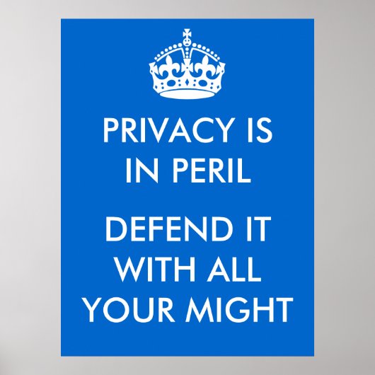 De privacy is in Peril Poster (Voorkant)