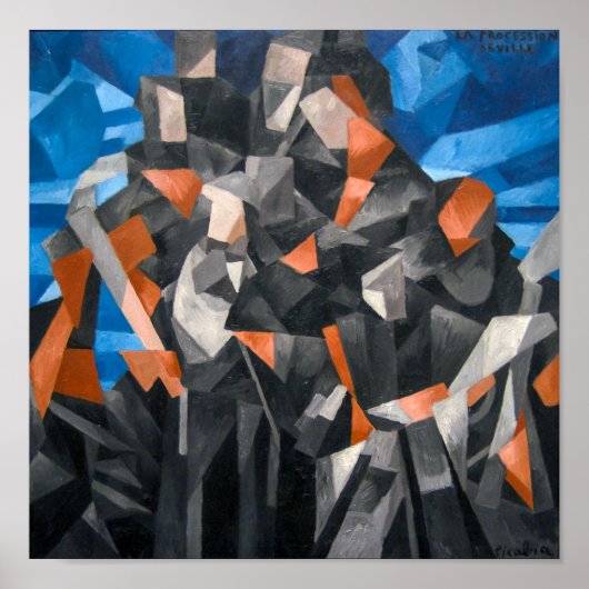 De processie, Sevilla | Francis Picabia | Poster (Voorkant)