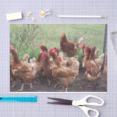 De Processie (van kippen) Tissuepapier (Craft)