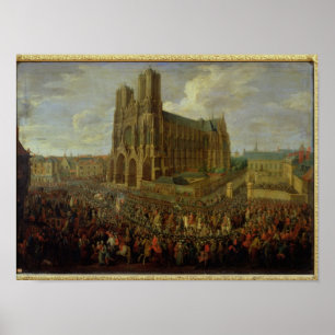 De processie van koning Louis XV Poster
