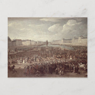 De "Processie van Louis XIV (1638-1715)" over de g Briefkaart