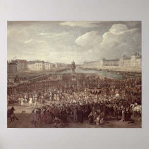 De "Processie van Louis XIV (1638-1715)" over de g Poster