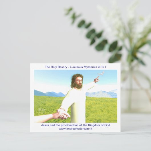 De proclamatie van het Koninkrijk God Briefkaart (Staand voorkant)