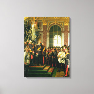 De proclamatie van Wilhelm als Kaiser Canvas Afdruk