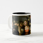 De prodigal Son, 1536 Tweekleurige Koffiemok (Voorkant links)