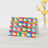 De Proefkonijnen van het pop-art Kaart (Gele Bloem)