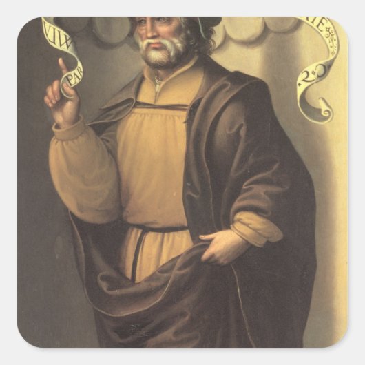 De profeet Isaiah Vierkante Sticker (Voorkant)