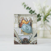 De profeet Zacharias door Michelangelo Briefkaart (Staand voorkant)