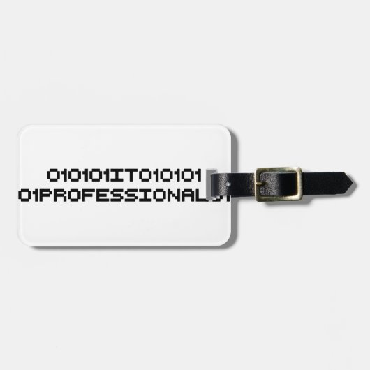 de professionele binaire taal van de codecomputer bagagelabel (Voorkant horizontaal)