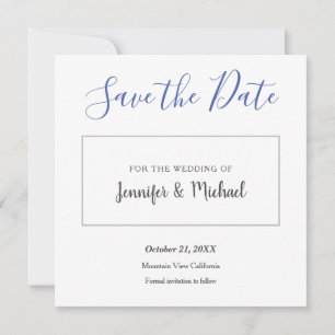 De professionele minimalistische speelplaats voor save the date