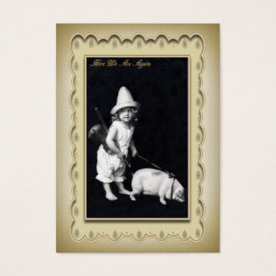 De profil carte porcine et mini de carte postale