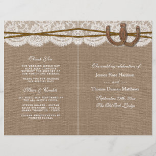 De programma's van het Rustic Hoefijzer Wedding Co