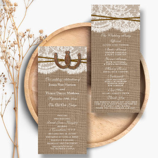 De programma's van het Rustic Hoefijzer Wedding Co