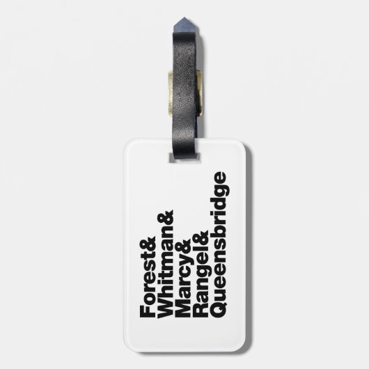 De projecten bagagelabel (Achterkant verticaal)