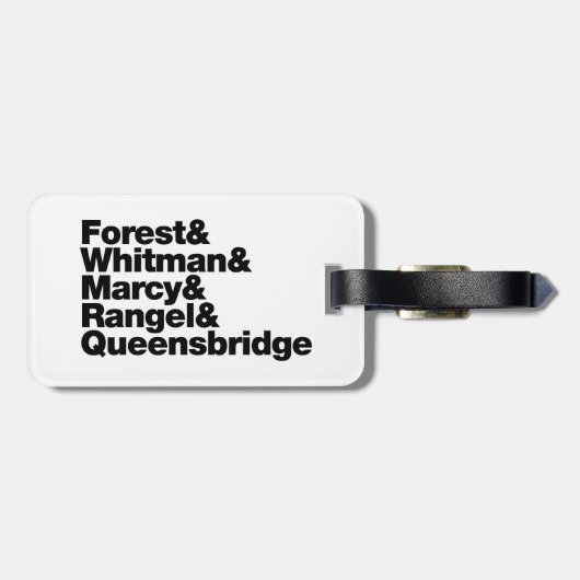 De projecten bagagelabel (Achterkant horizontaal)