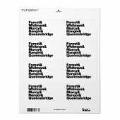 De projecten etiket (Full Sheet)