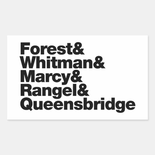 De projecten rechthoekige sticker (Voorkant)