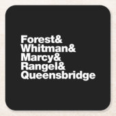 De projecten vierkante kartonnen onderzetter (Voorkant)