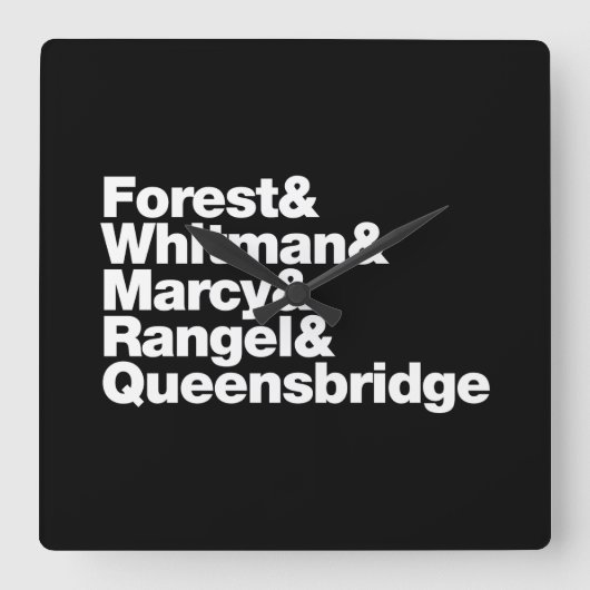 De projecten vierkante klok (Voorkant)