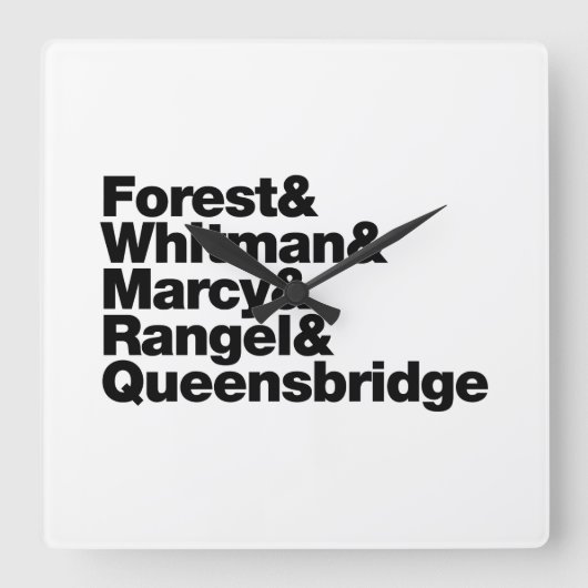 De projecten vierkante klok (Voorkant)