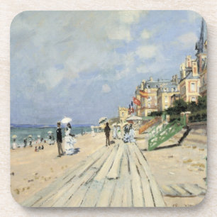 De promenade bij Trouville van Claude Monet Bier Onderzetter
