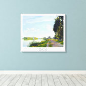 De promenade in Argenteuil Claude Monet Canvas Afdruk (Insitu (Houten vloer))