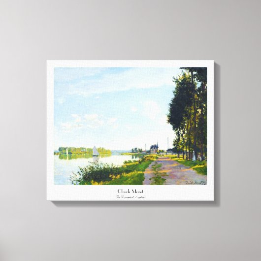 De promenade in Argenteuil Claude Monet Canvas Afdruk (Voorkant)