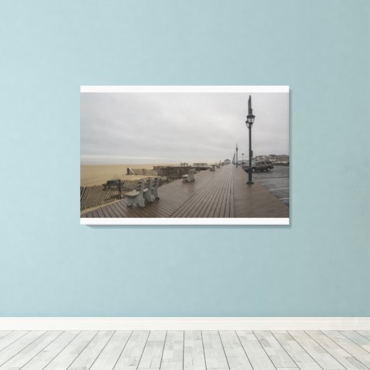 De promenade in Belmar New Jersey Canvas Afdruk (Insitu (Houten vloer))