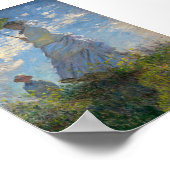 De promenade, vrouwen met een parasol, Monet Poster (Hoek)