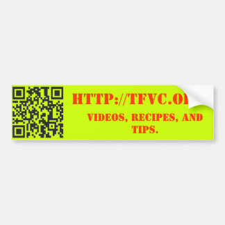 De promotietekker Fat Vegan Bumpersticker