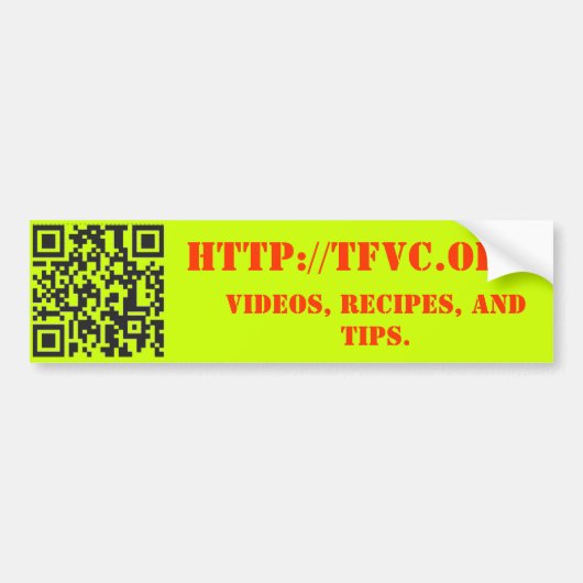 De promotietekker Fat Vegan Bumpersticker (Voorkant)