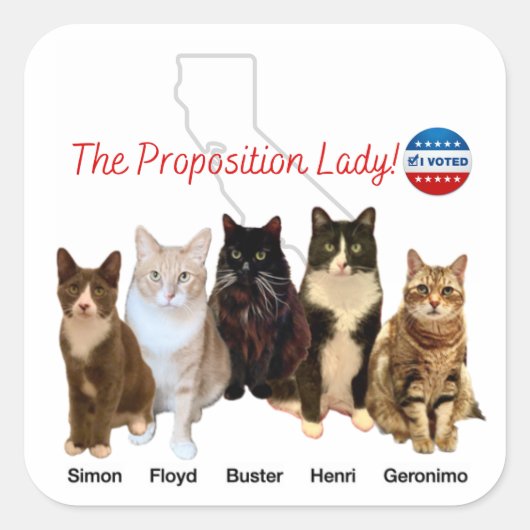 De Proposition Lady Sticker - met Katten! (Voorkant)