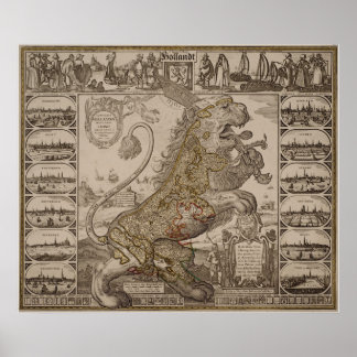 De provincie Holland Poster